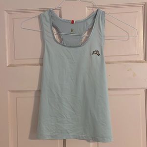 Tracksmith Twighlight crop tank pearl blue